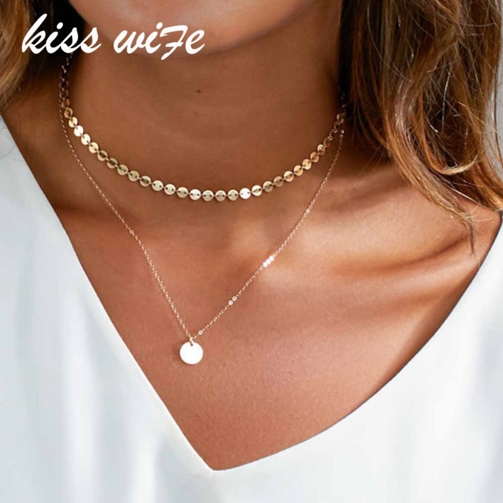 Coin Layered Necklace Set For Women